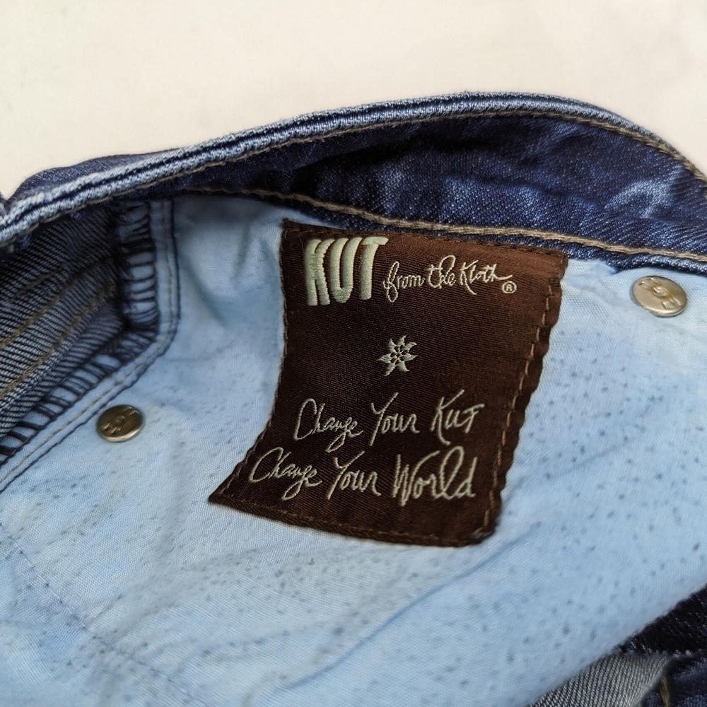 Kut From The Kloth Shorts Womens 6 Denim Mid Rise Jean Dark Wash Cuffed 2 Inch - Picture 7 of 14